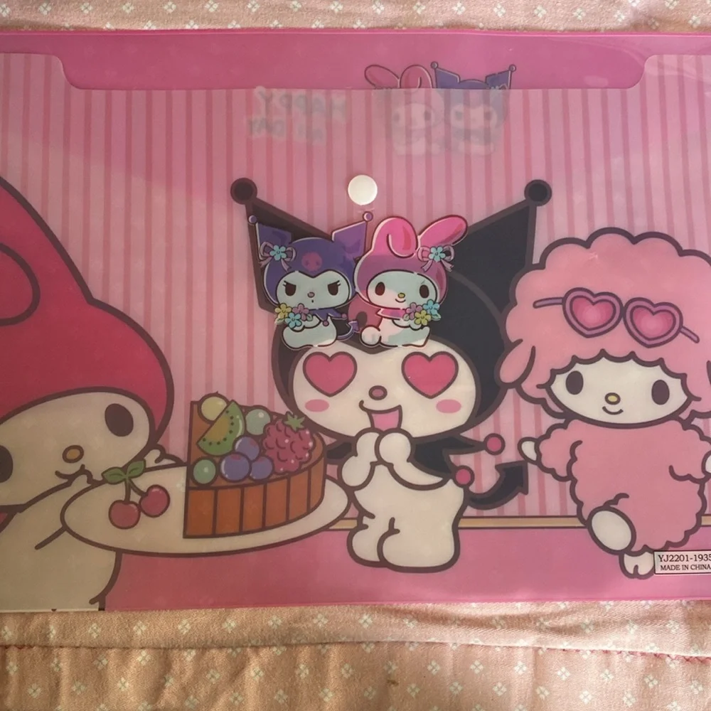NWOT Pink Sanrio Character document folder